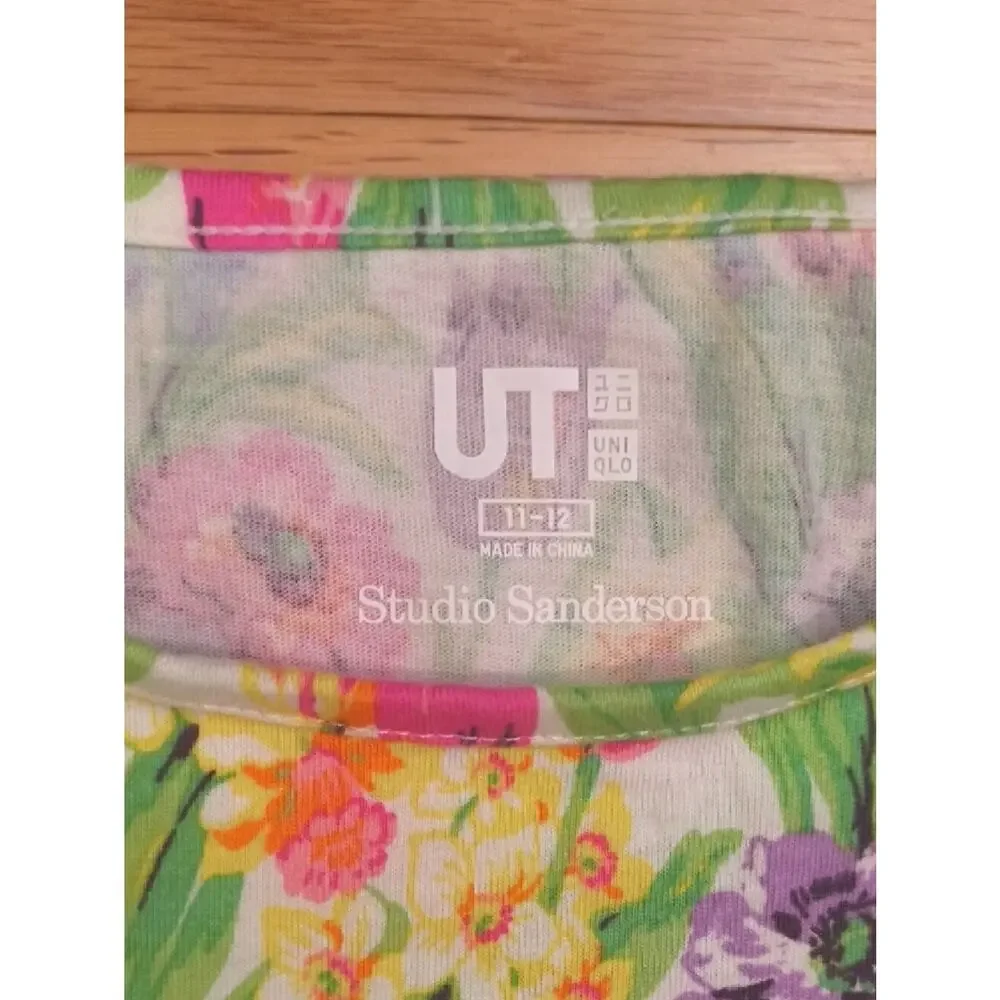 Uniqlo Studio Sanderson Floral Flutter Sleeve Shift Dress Size 11/12 EUC